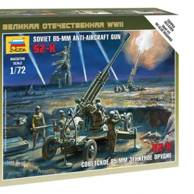 Kit de Modelo de la CANNON ANTIAÉREA SOVIÉTICA 85mm 52-K