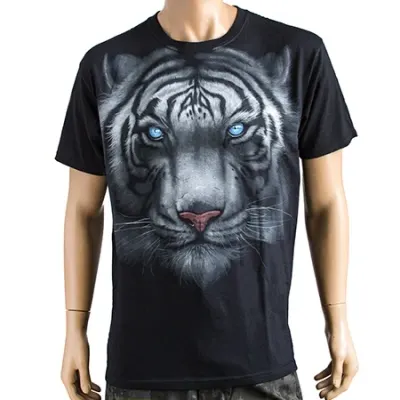 Majestic White Tiger Athletic T-Shirt by LIQUID BLUE