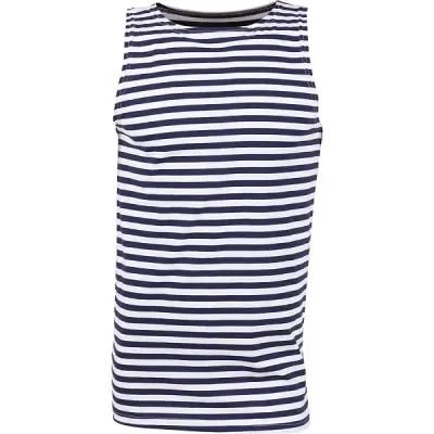 T-shirt rayé navy en coton