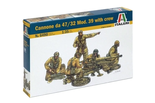 47/32 Mod.39 Artillery Gun Assembly Model with Crew